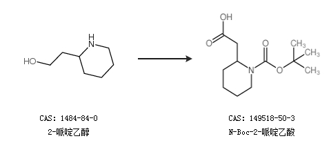 N-Boc-2-哌啶乙酸的合成路线