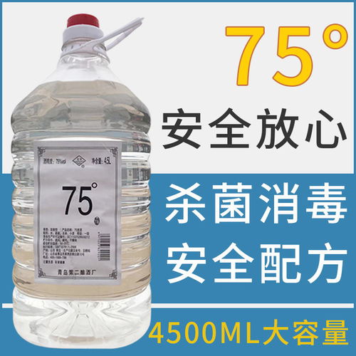 1l75度消毒酒精消毒液家用室内免洗便携式乙醇消毒液