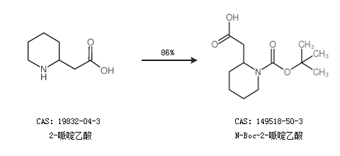 N-Boc-2-哌啶乙酸的合成路线